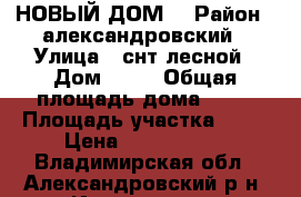 НОВЫЙ ДОМ  › Район ­ александровский › Улица ­ снт лесной › Дом ­ 60 › Общая площадь дома ­ 94 › Площадь участка ­ 11 › Цена ­ 2 600 000 - Владимирская обл., Александровский р-н, Иваньково д. Недвижимость » Дома, коттеджи, дачи продажа   